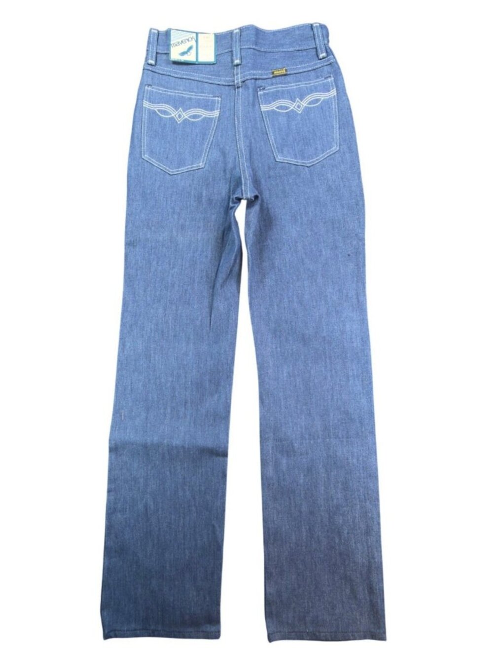Young Maverick Girls' Vintage 80s Blue Cotton Blend Straight Leg Jeans